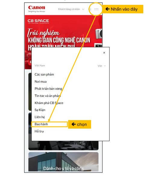 Bảo hành máy ảnh Canon: Cách kích hoạt và tra cứu online đơn giản 2 Cách thức qua website chính thức