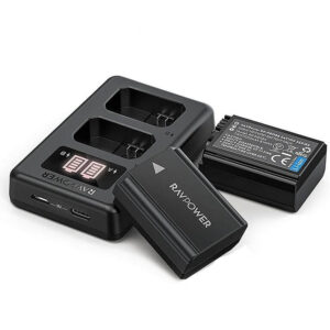 Bộ sạc đôi và 2 pin RAVPOWER NP-FW50 5 Bộ sạc đôi và 2 pin RAVPOWER NP-FW50