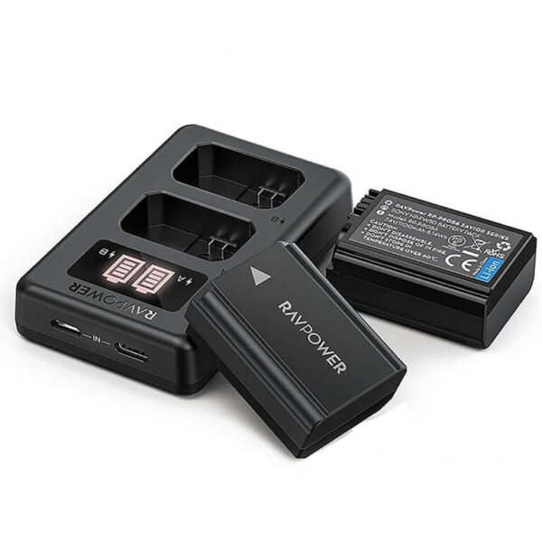 Bộ sạc đôi và 2 pin RAVPOWER NP-FW50