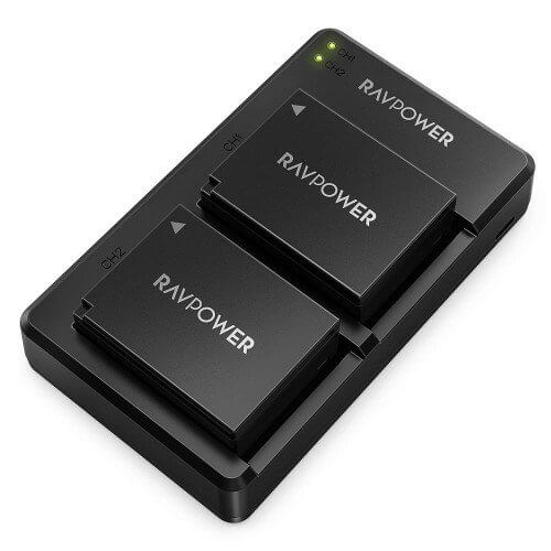 Bộ sạc đôi và 2 pin RAVPOWER W126S 7 Bộ sạc đôi và 2 pin RAVPOWER W126S