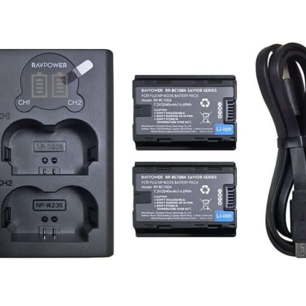 Bộ sạc đôi và 2 pin RAVPOWER W235