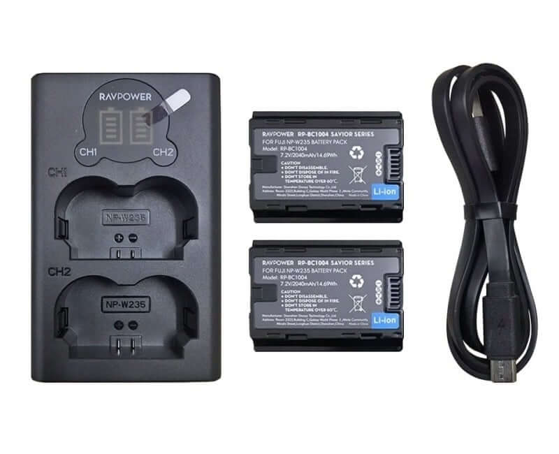 Bộ sạc đôi và 2 pin RAVPOWER W235 1 Bộ sạc đôi và 2 pin RAVPOWER W235