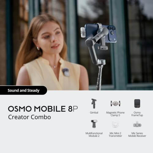 Gimbal DJI Osmo Mobile 8P Combo 2 Gimbal DJI Osmo Mobile 8P Combo - Ảnh 2