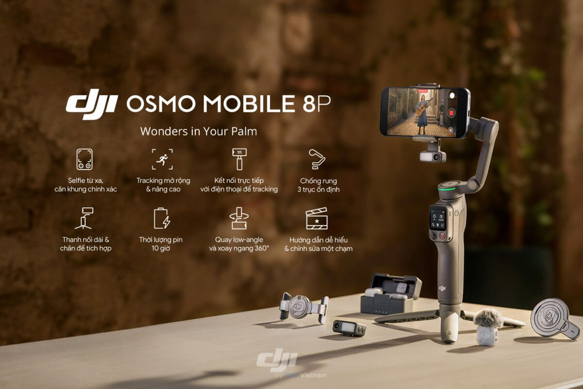 Gimbal DJI Osmo Mobile 8P Combo 40 Lựa chọn mua sắm thiết bị chính hãng