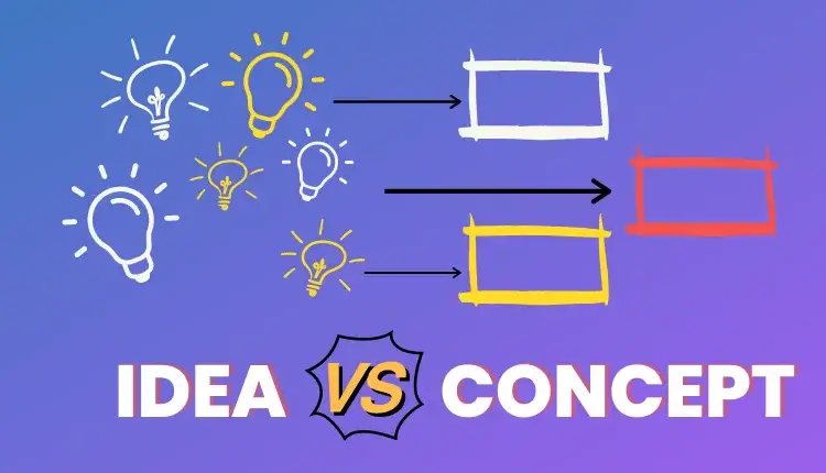 Phân biệt sự khác nhau giữa concept và idea
