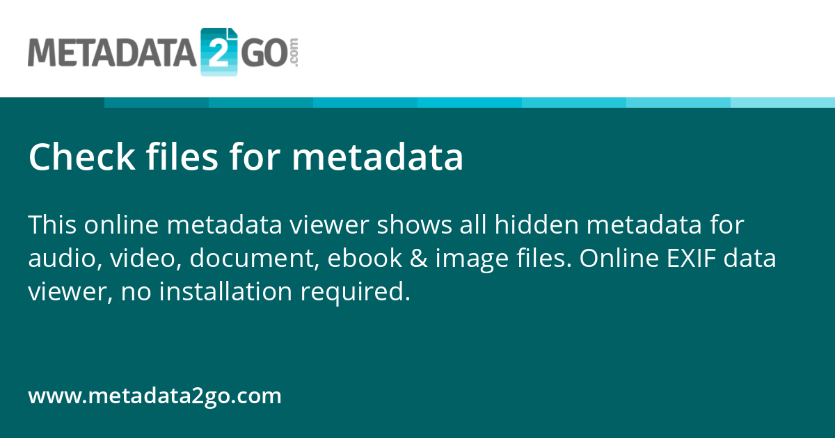 EXIF là cách xác thực ảnh chụp thực tế thay vì dùng AI 5 Sử dụng công cụ trực tuyến Metadata2Go