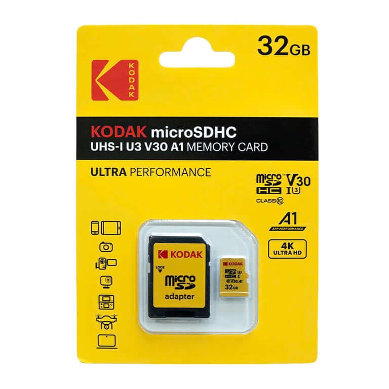 Thẻ nhớ MicroSDHC Kodak UHS-I U3 V30 7 Thẻ nhớ MicroSDHC Kodak UHS-I U3 V30 A1 32GB